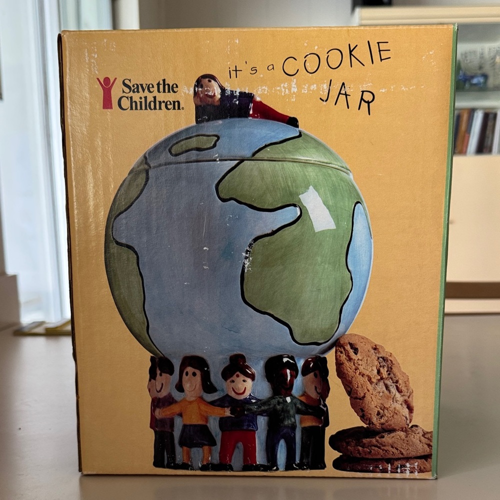 Save the Children Globe Cookie Jar NWOT